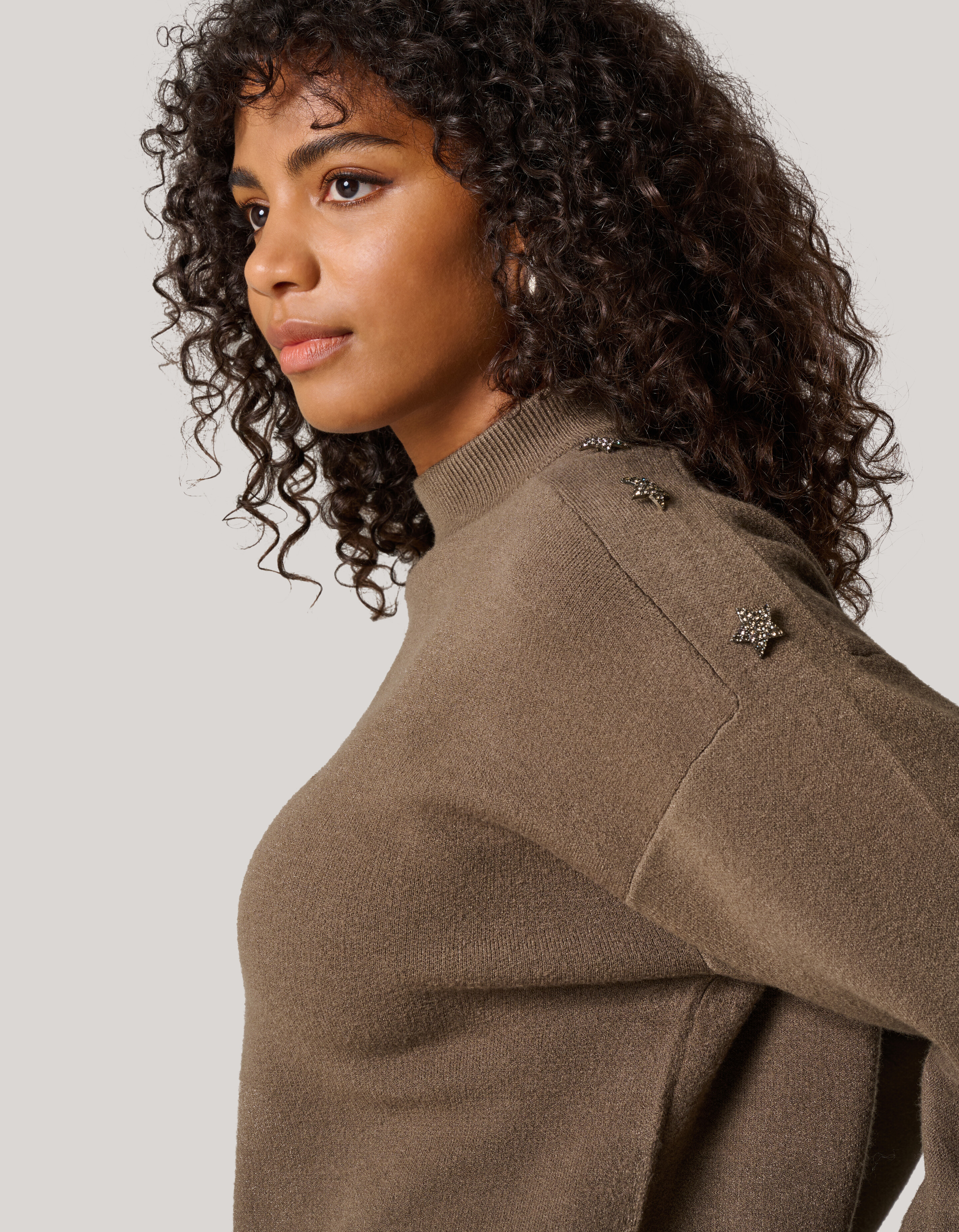 Knopfleiste Pullover Dunkelgrün SHOEBY WOMEN