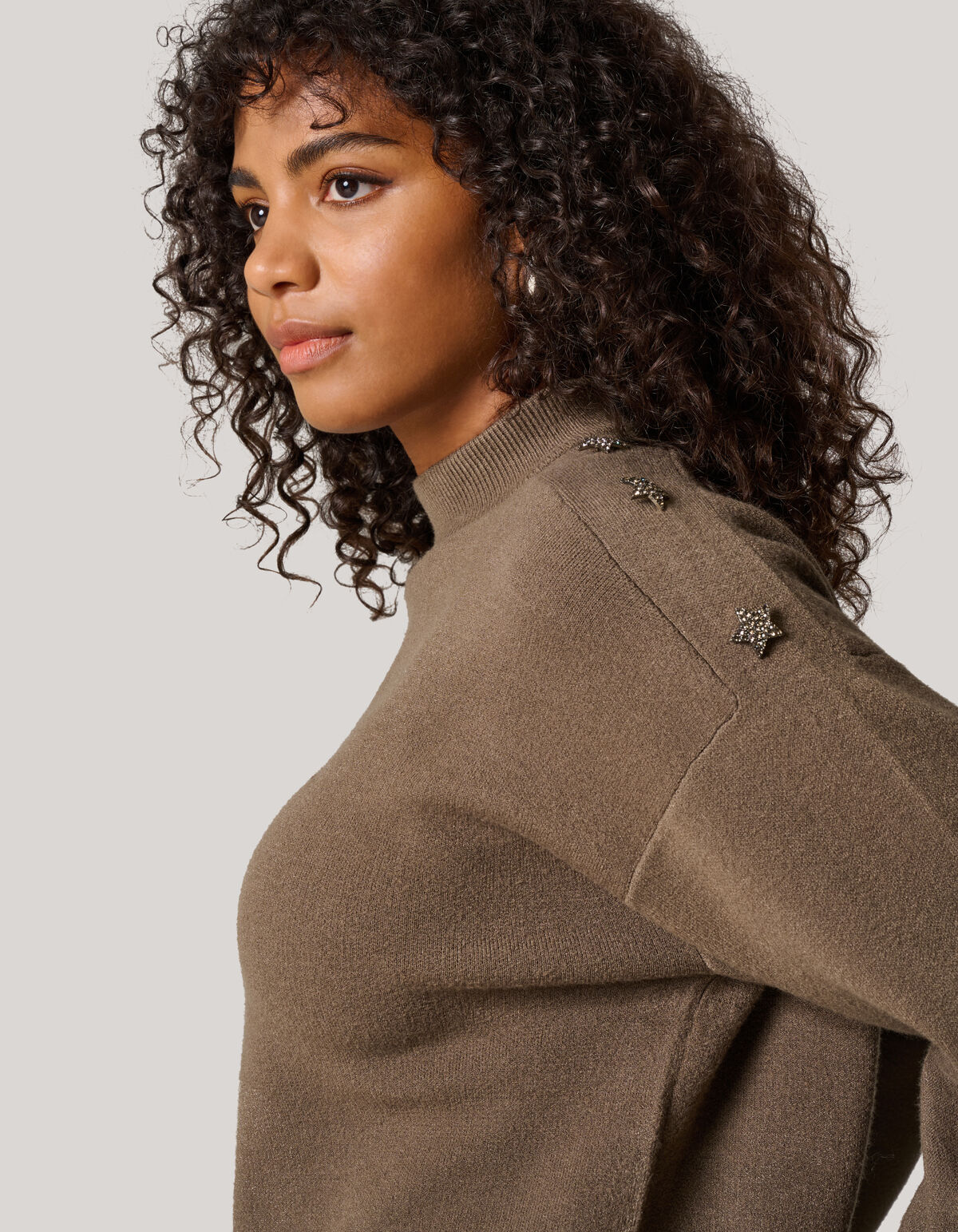 Knopfleiste Pullover Dunkelgrün SHOEBY WOMEN