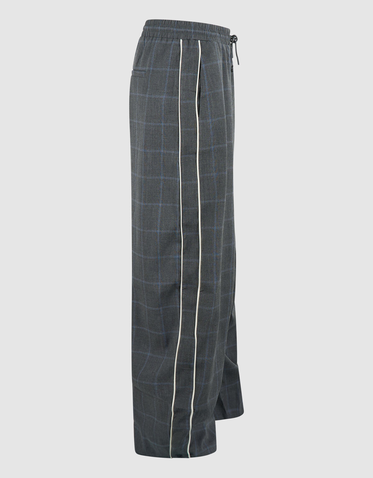 Sporty Karo Wide Leg Hose Dunkelgrau SHOEBY WOMEN