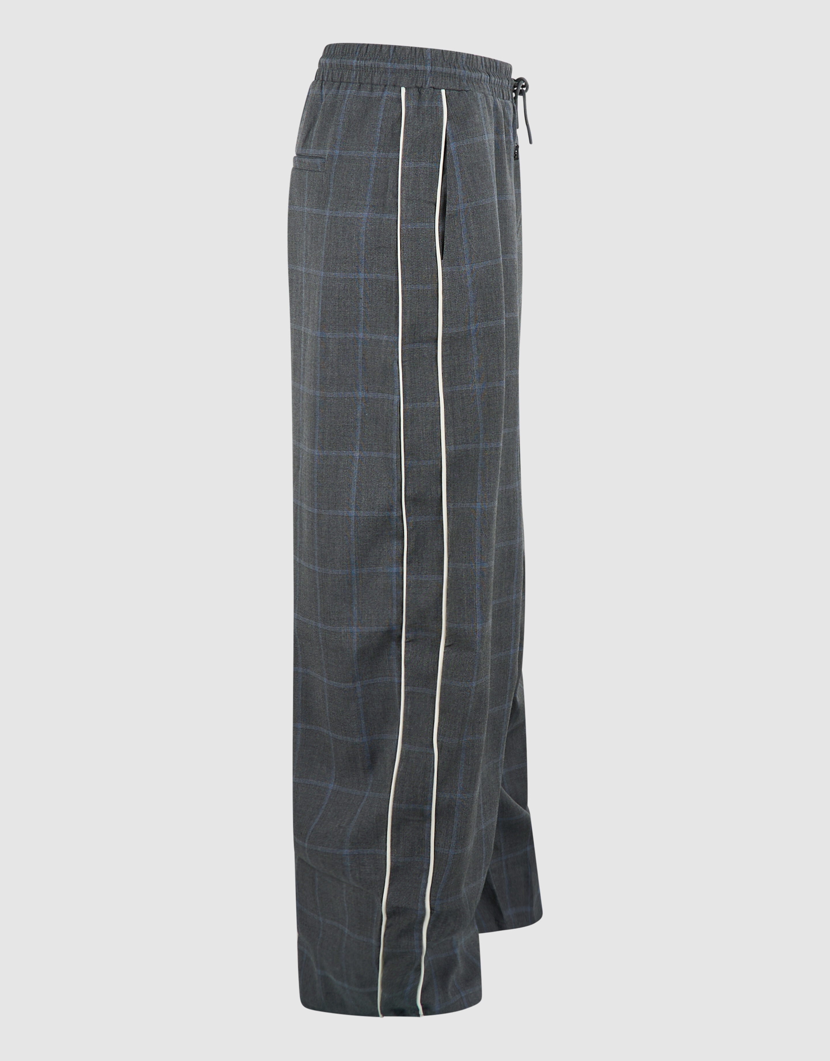 Sporty Karo Wide Leg Hose Dunkelgrau SHOEBY WOMEN