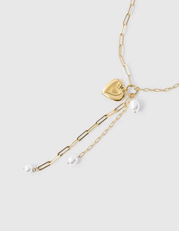 Herzkettenkette Gold SHOEBY ACCESSOIRES