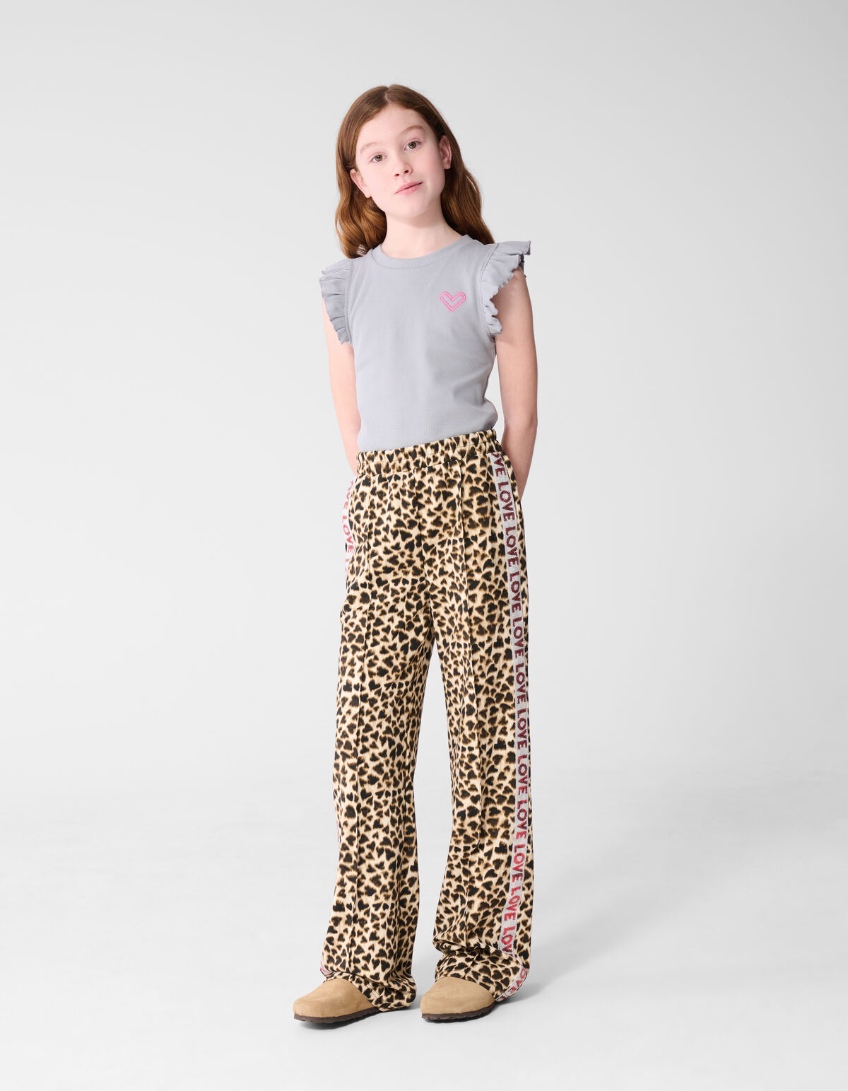 Leopard Heart Hose Hellbraun SHOEBY GIRLS