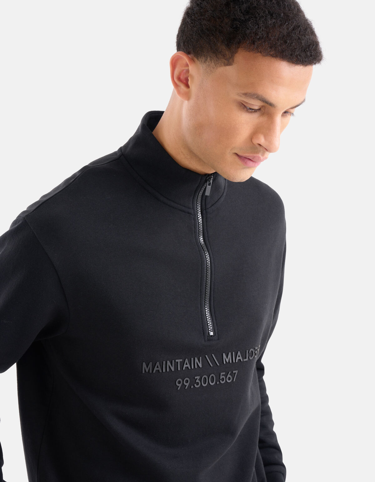 Zip Pullover Schwarz SHOEBY MEN