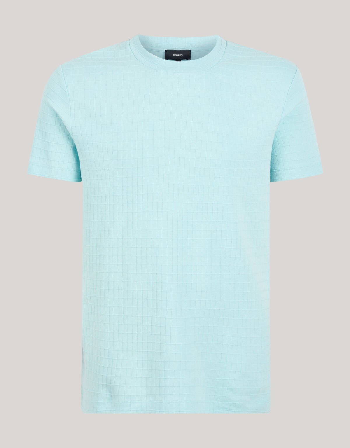 Structuur T-shirt Lichtblauw SHOEBY MEN