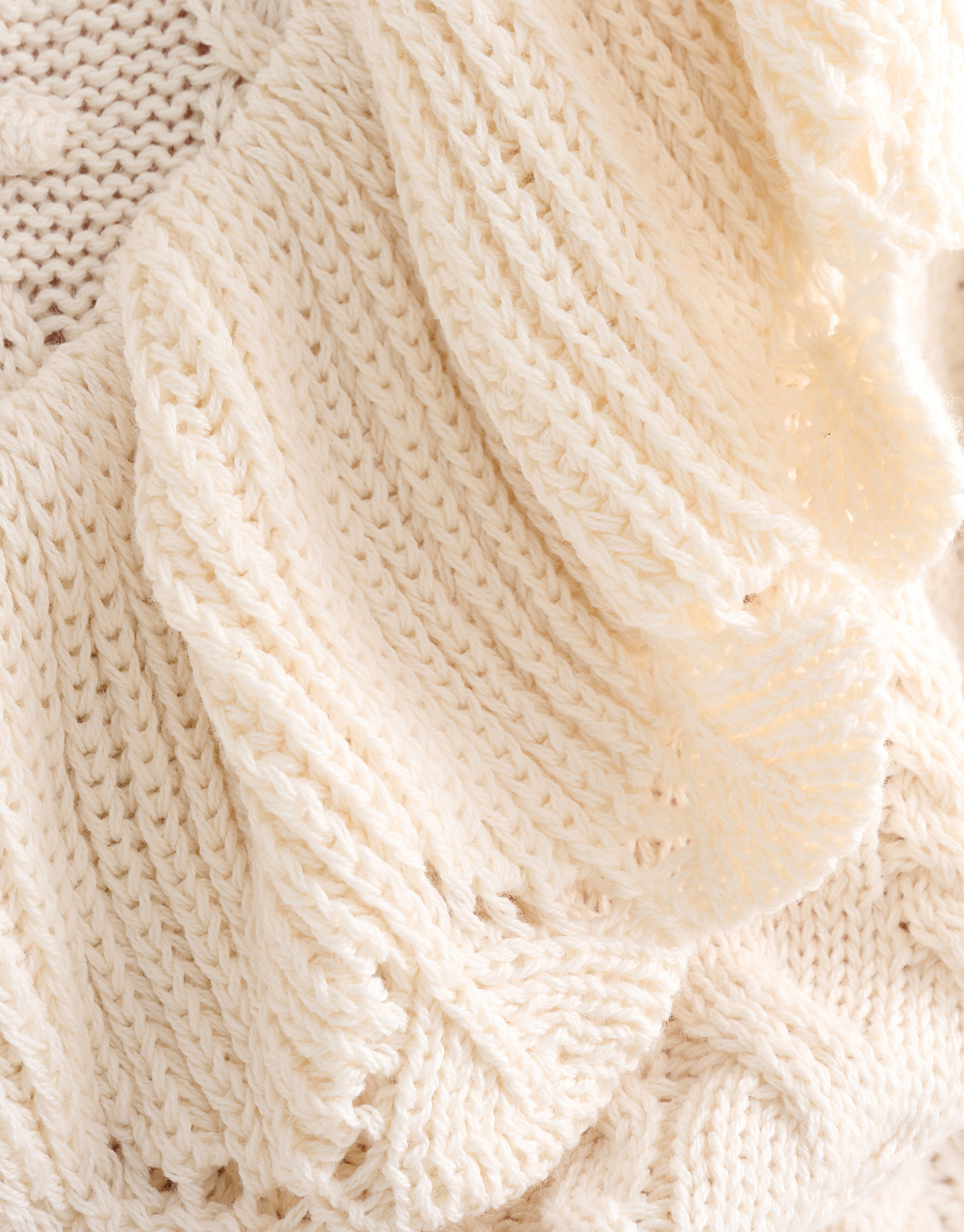 Rüschen-Pullover Off White SHOEBY WOMEN