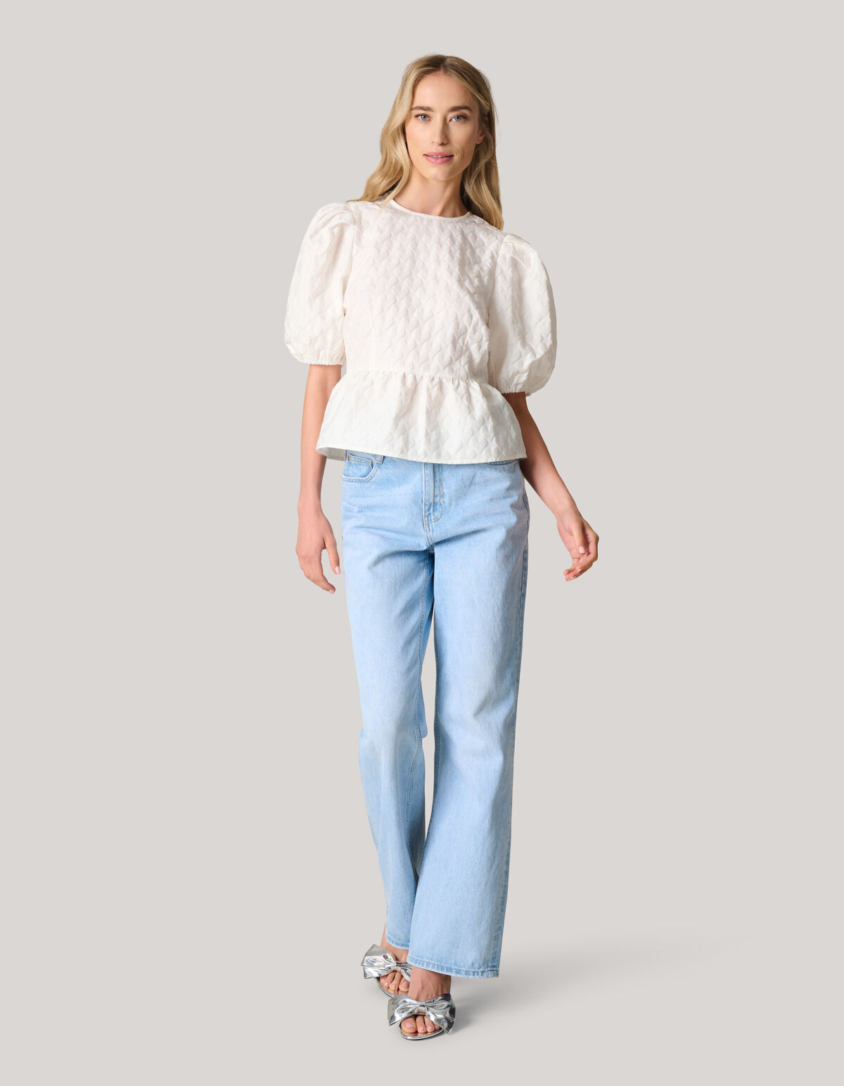 Back Bow Top Off White SHOEBY WOMEN