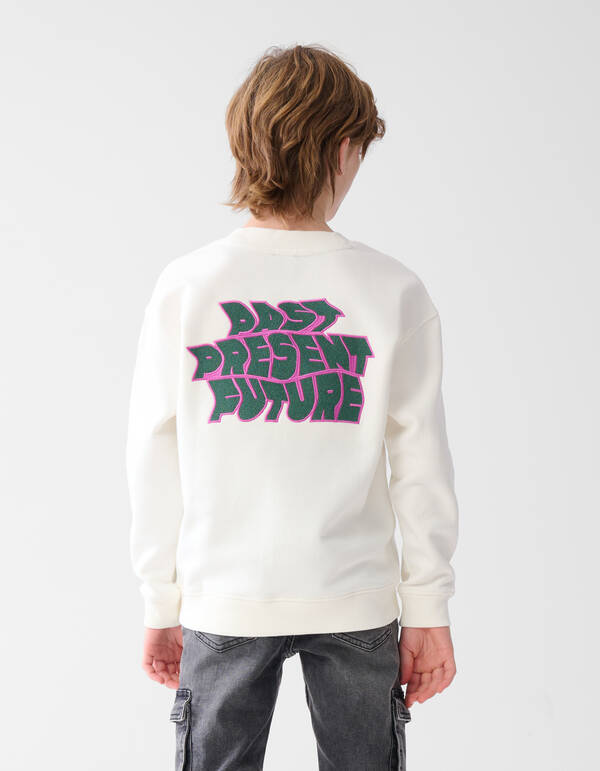 Textdruck Pullover Off White SHOEBY BOYS