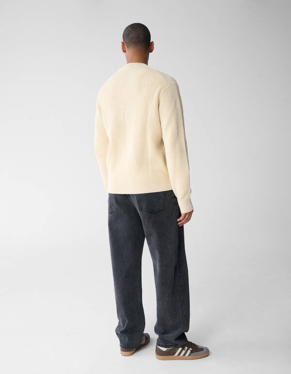 Rundhals-Strickpullover Sand SHOEBY MEN