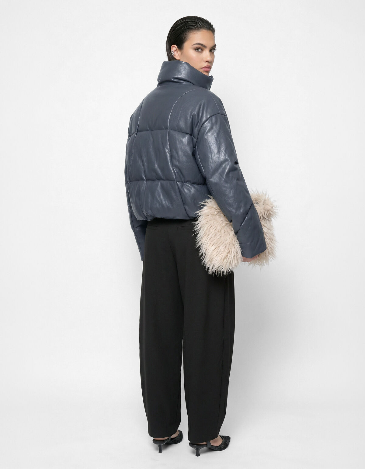 Pufferjacke in Oversize-Passform Dunkelgrau SHOEBY WOMEN