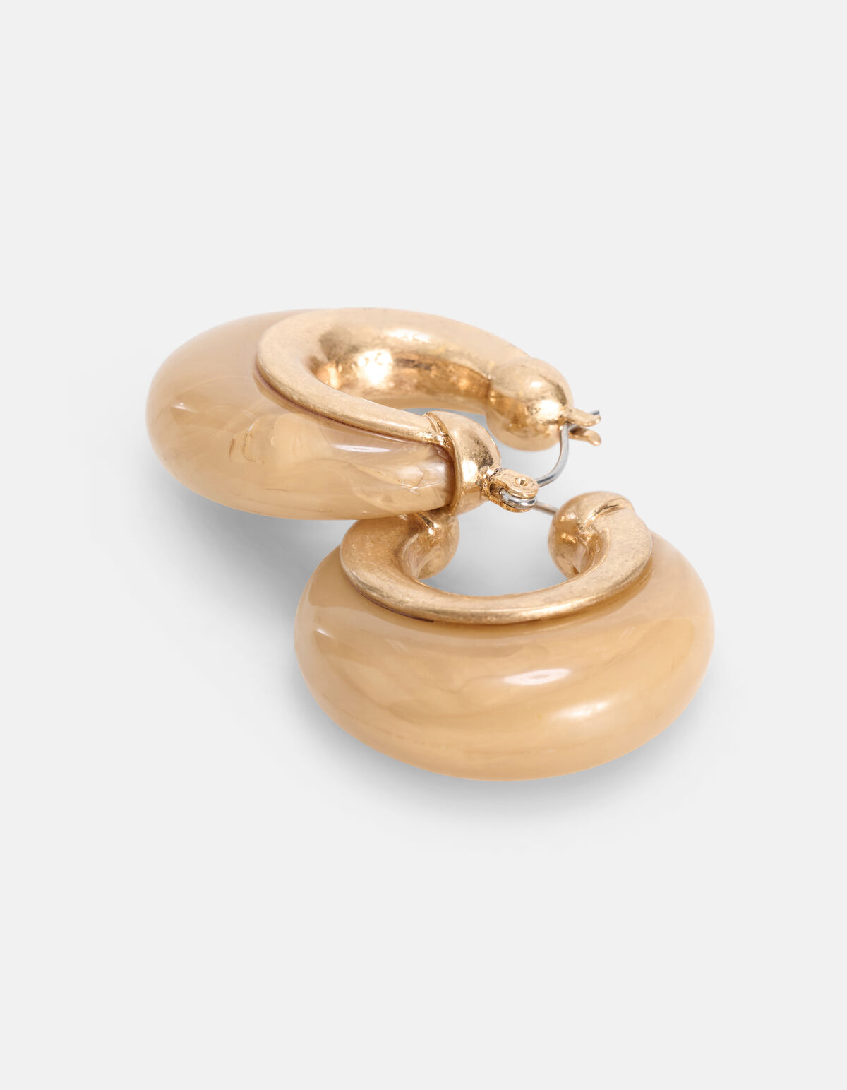 Cremefarbene Marmor-Ohrringe SHOEBY ACCESSOIRES