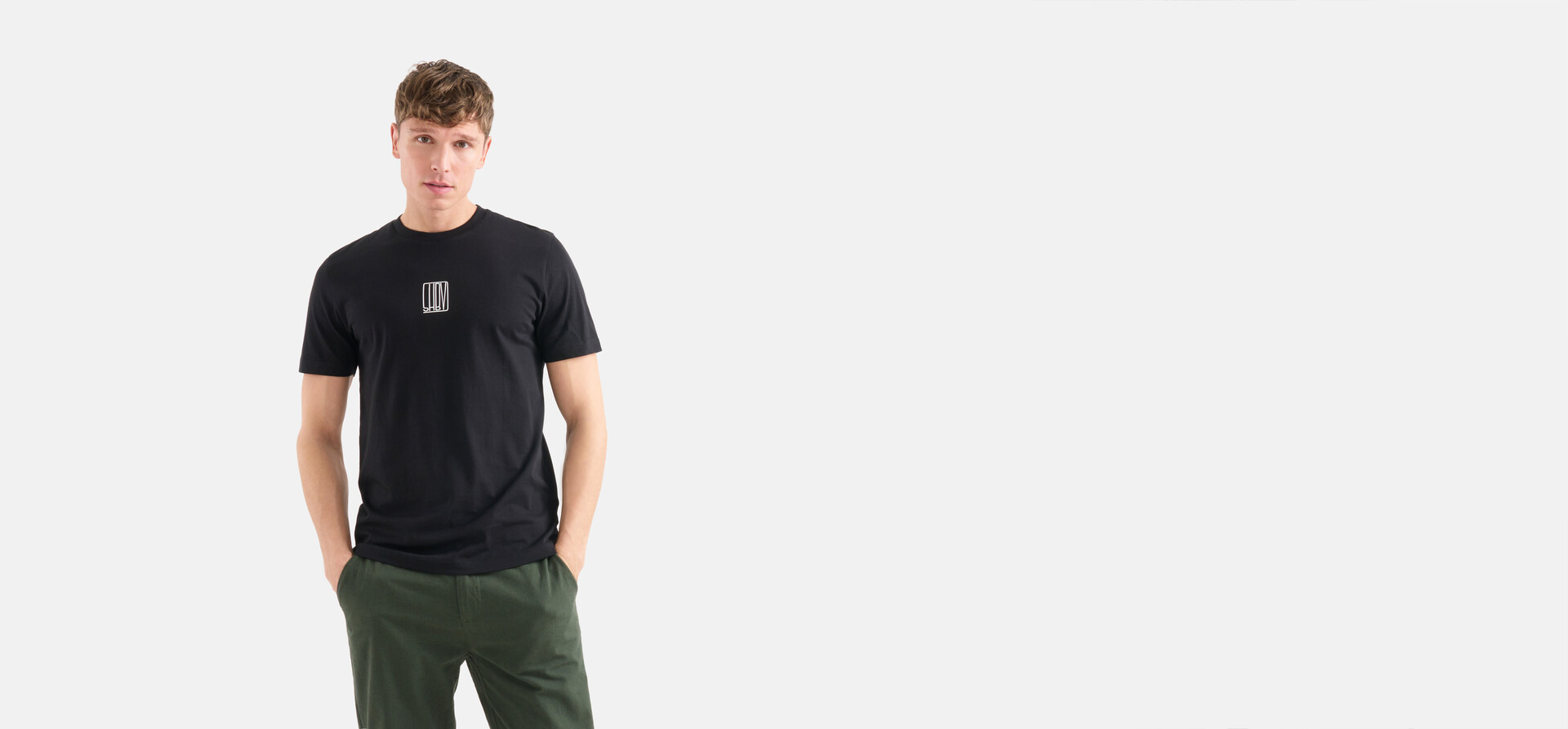 Text T-Shirt Schwarz SHOEBY MEN