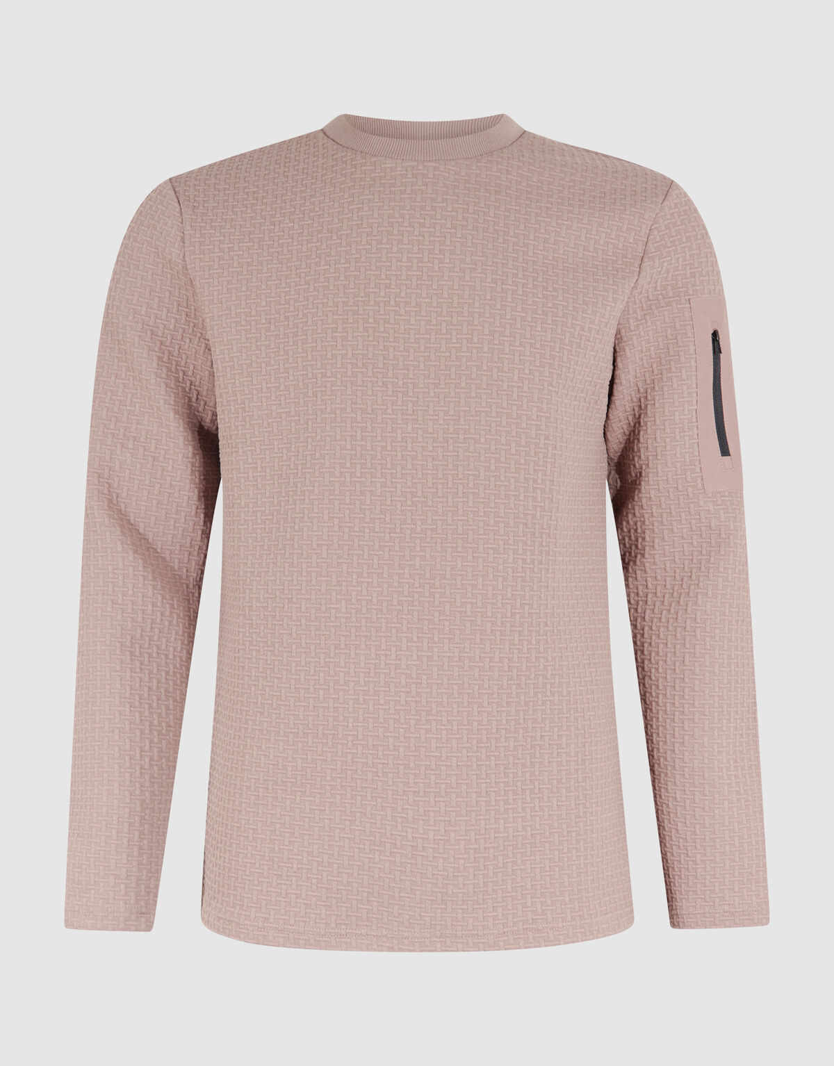 Jersey Textur Longsleeve Hellbraun SHOEBY MEN