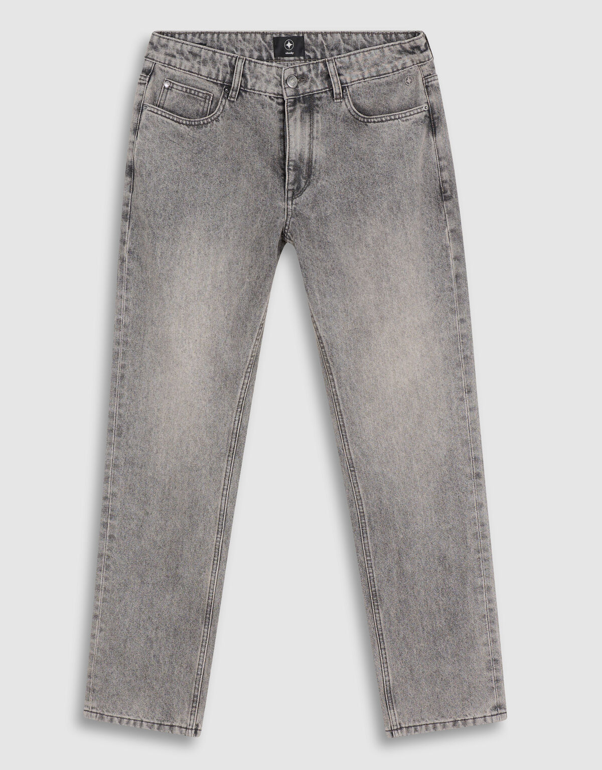 Modern Straight Fit Jeans Dirty Wash Grau L32 SHOEBY MEN