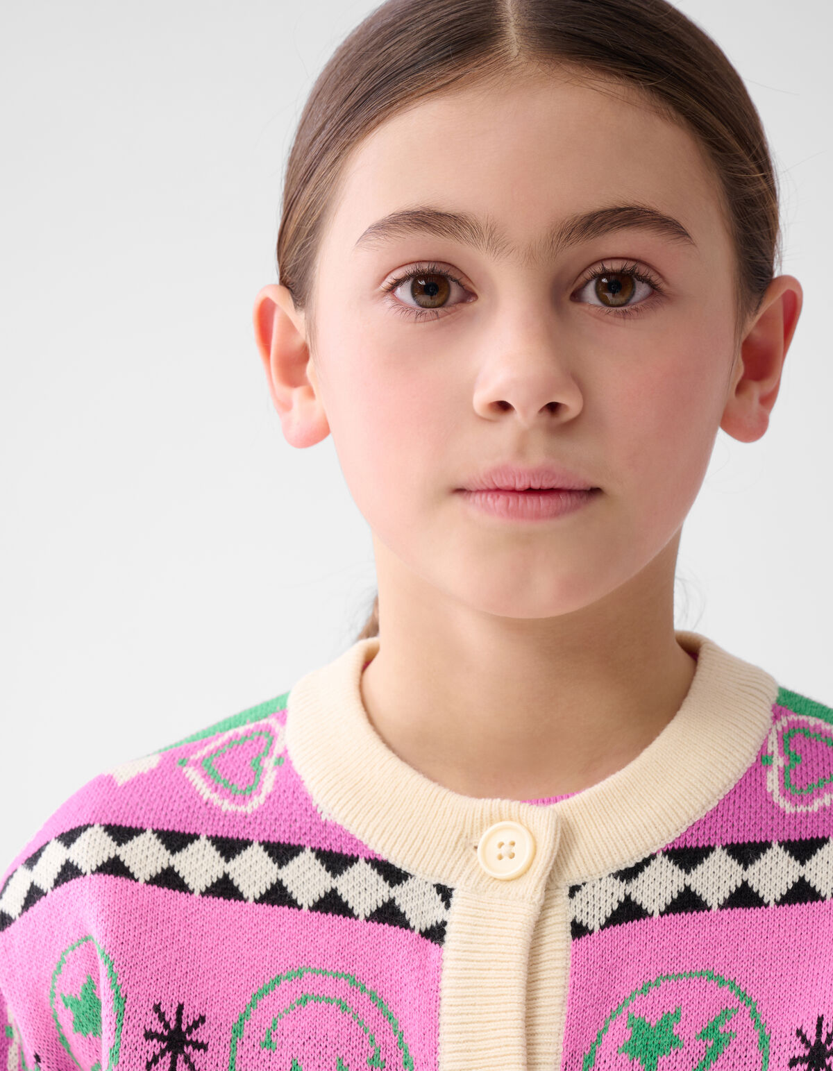 Bedruckte Strickjacke Off White SHOEBY GIRLS