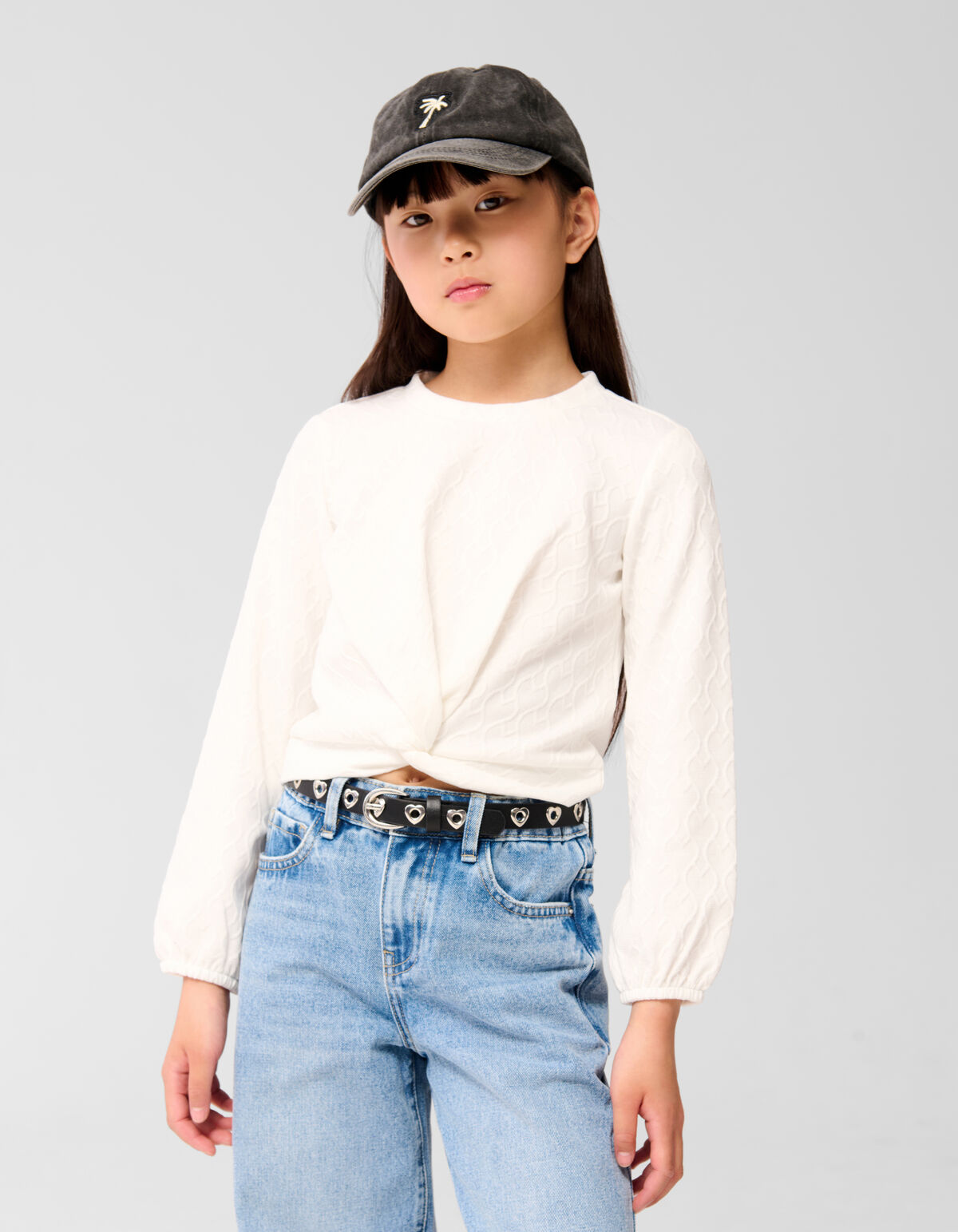 Herz-Wickeltop Off White SHOEBY GIRLS