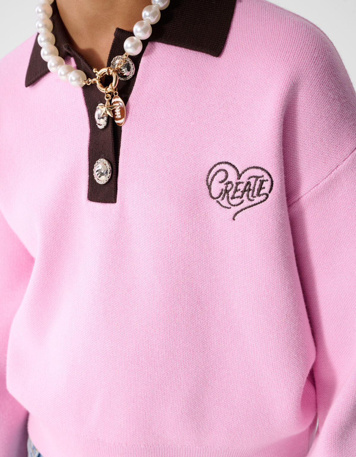 Create Strickpolo Rosa/Braun SHOEBY GIRLS