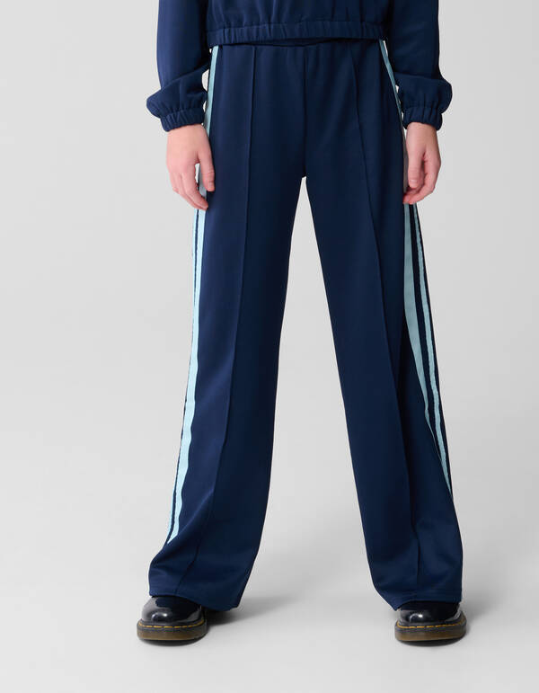 Sportliche Wide Leg Hose Dunkelblau SHOEBY GIRLS