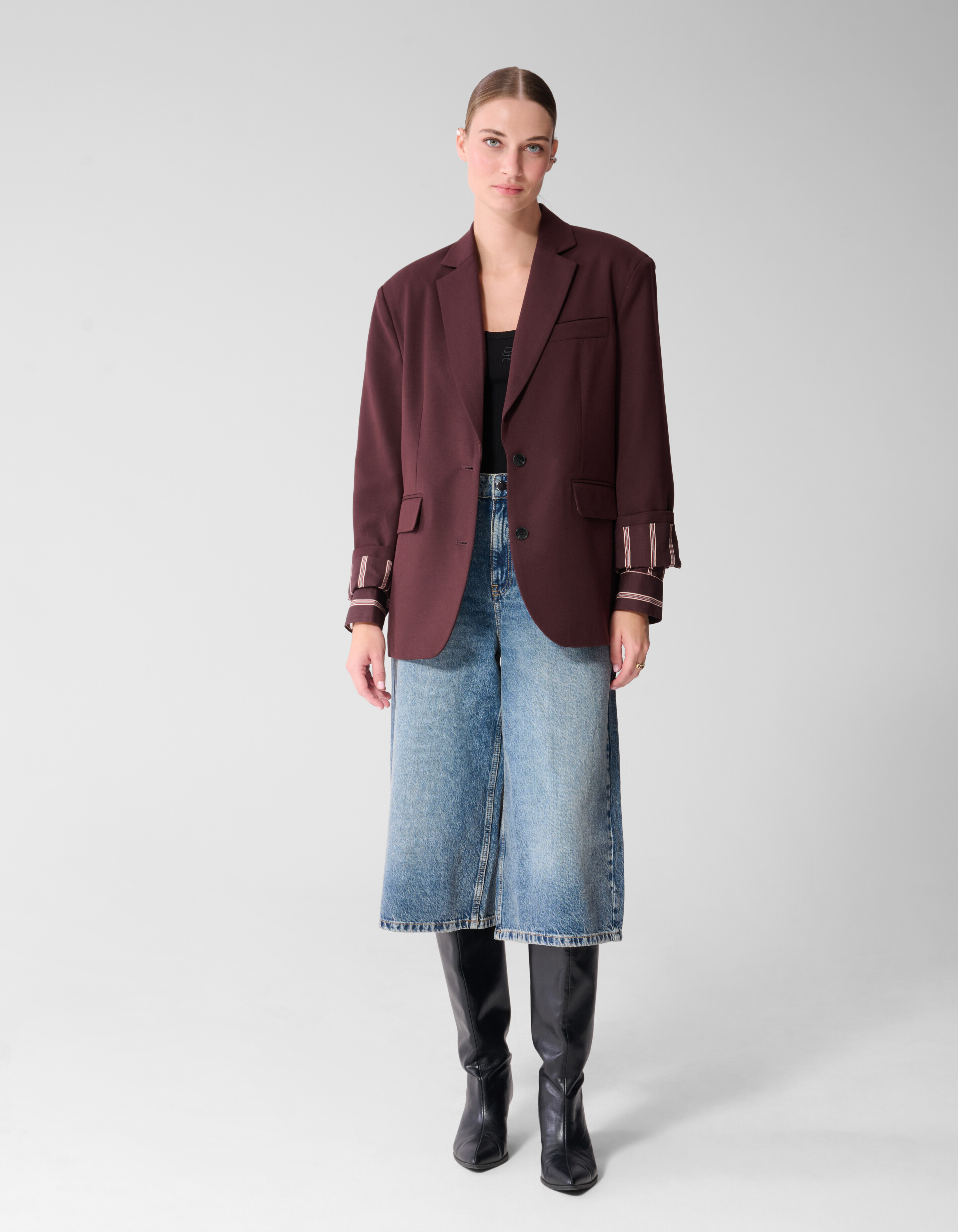 Double Layer Blazer Dunkelrot By Mieke SHOEBY WOMEN