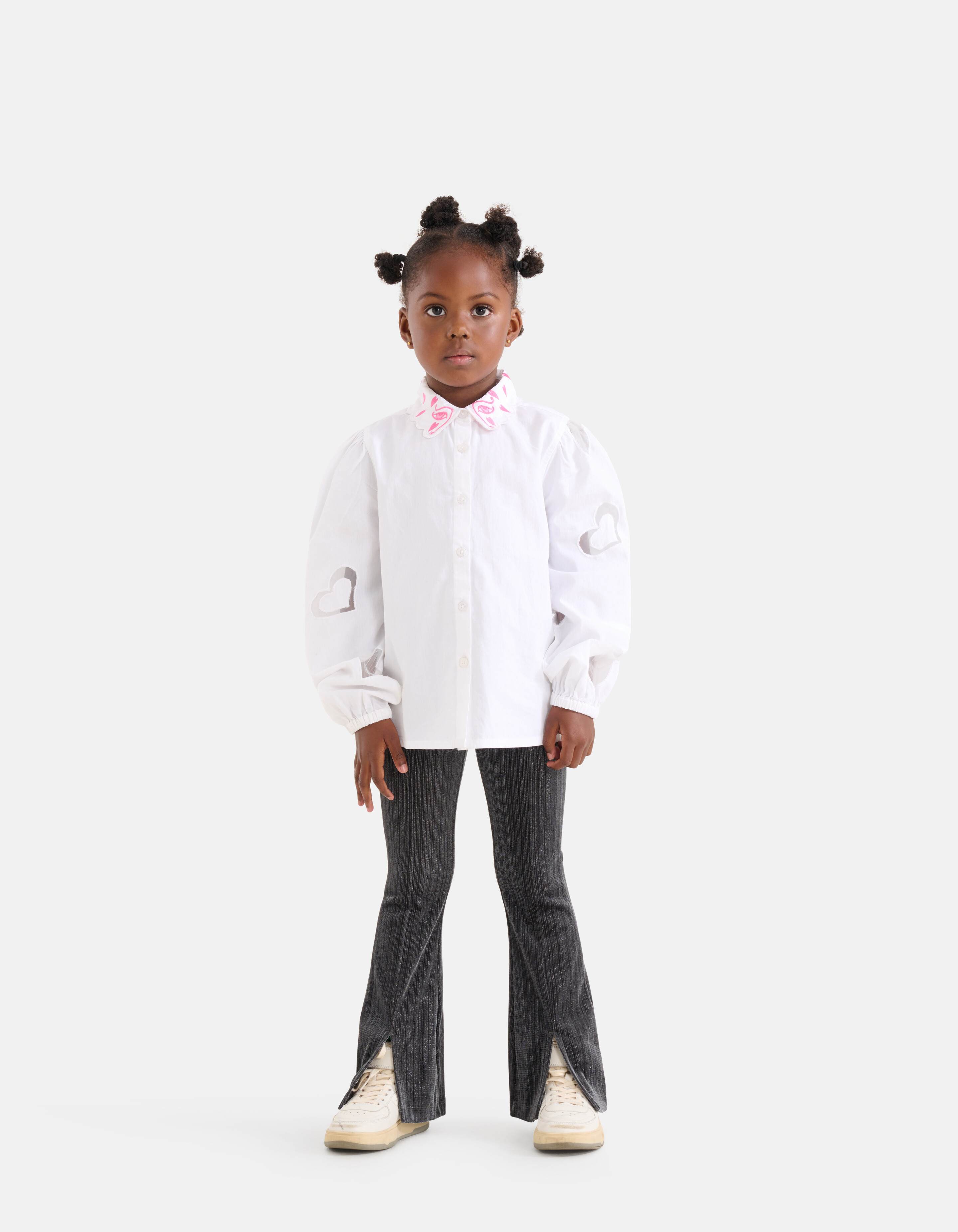 Mesh Blouse Wit SHOEBY GIRLS