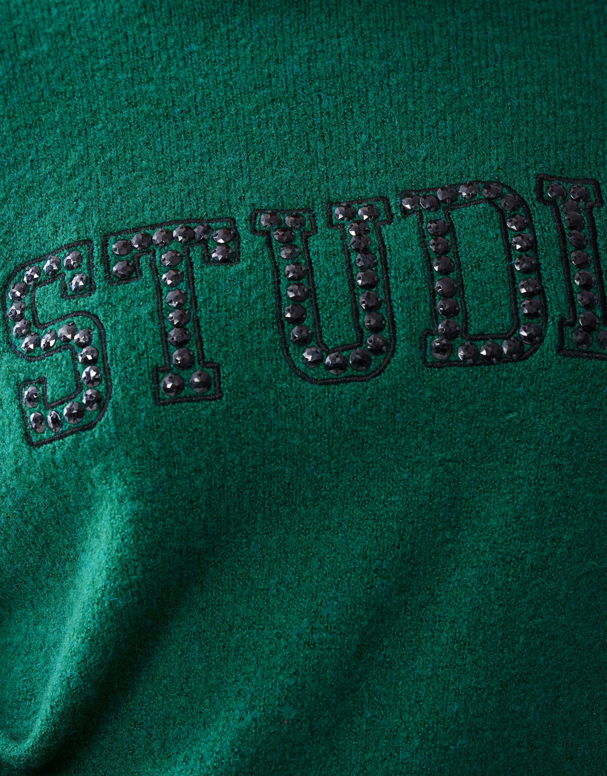 Studio Strass Pullover Dunkelgrün SHOEBY WOMEN