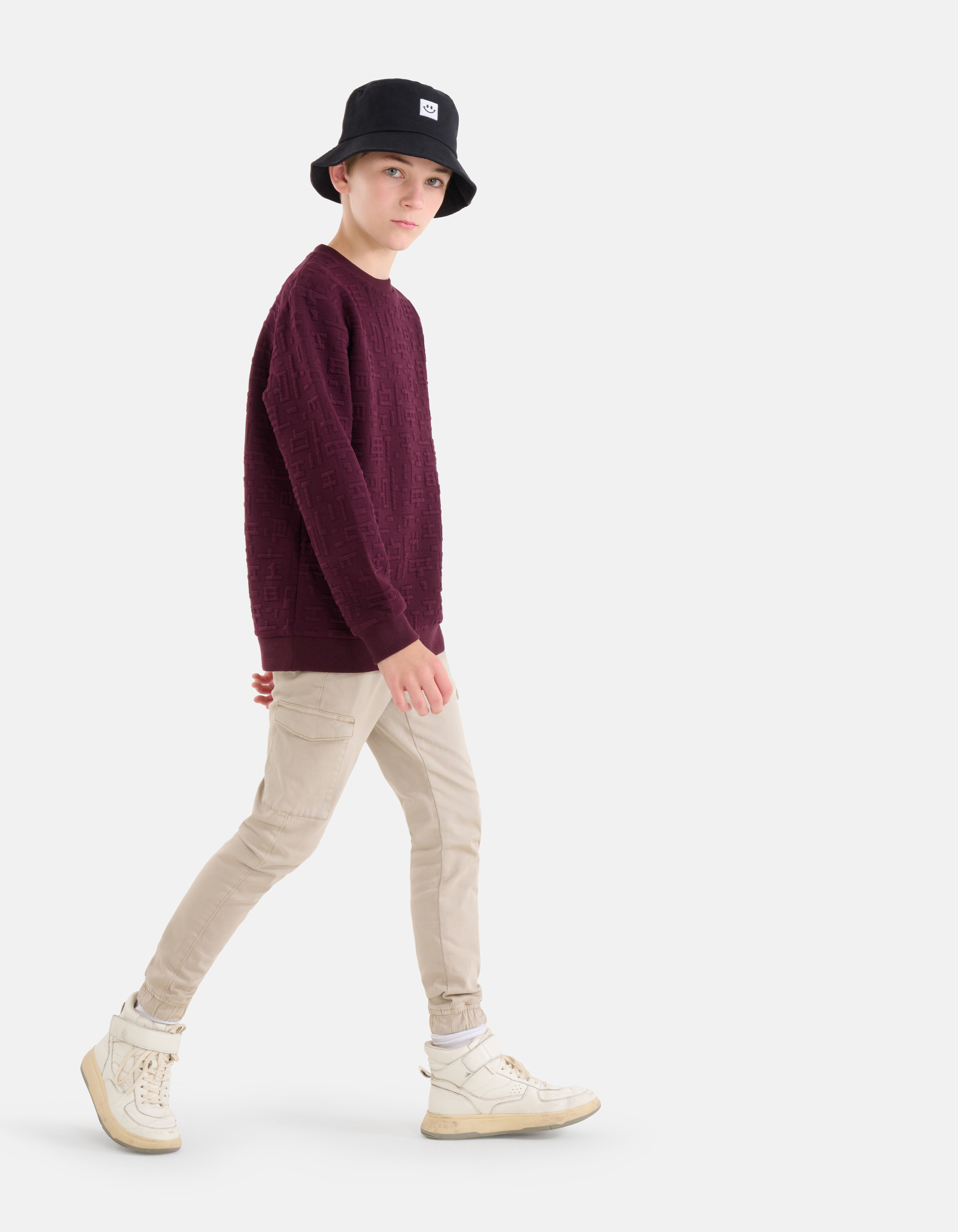 Struktur Pullover Bordeaux SHOEBY BOYS
