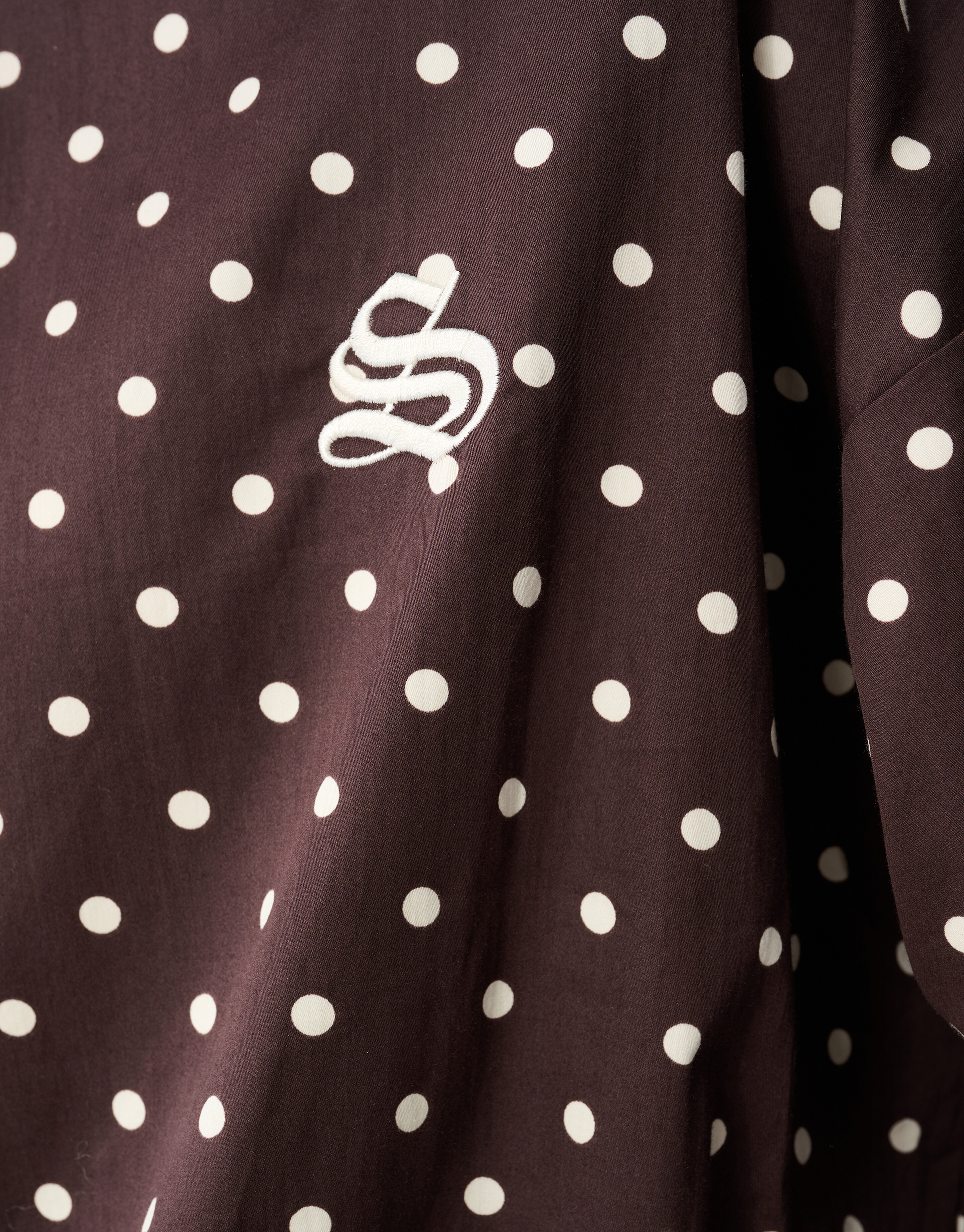 Dunkelbraune Bluse mit Polka-Dots SHOEBY WOMEN