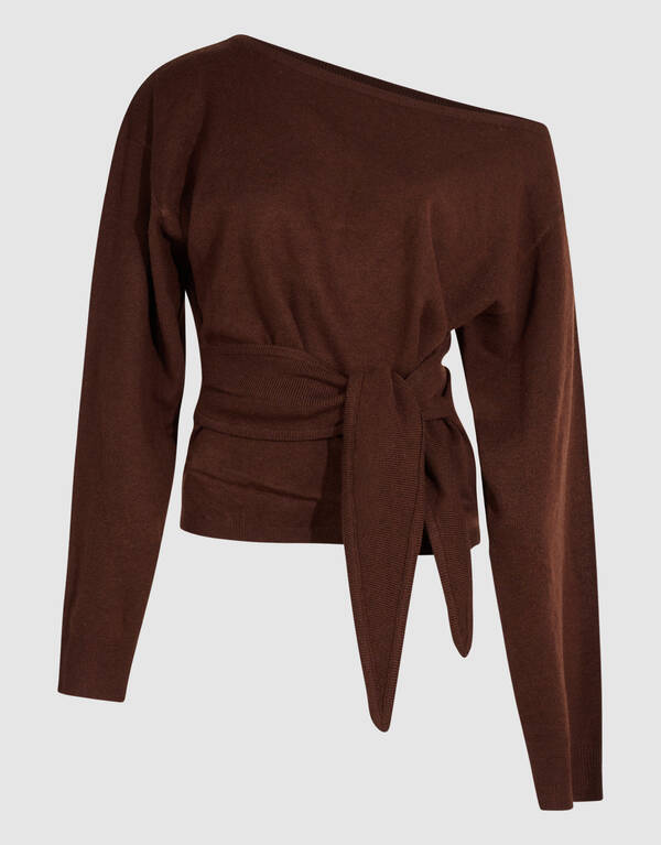 Scarf Strickpullover Braun SHOEBY WOMEN