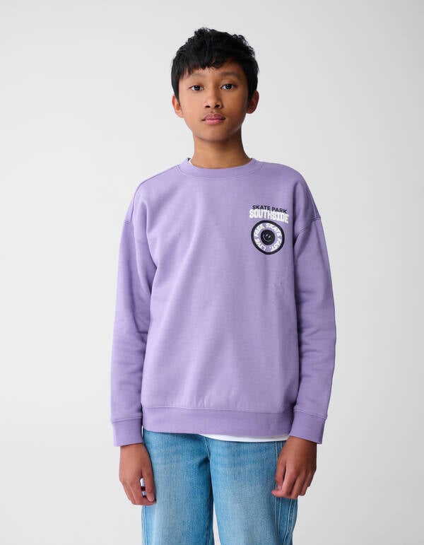 Skatepark-Kunstwerk-Pullover Lila SHOEBY BOYS