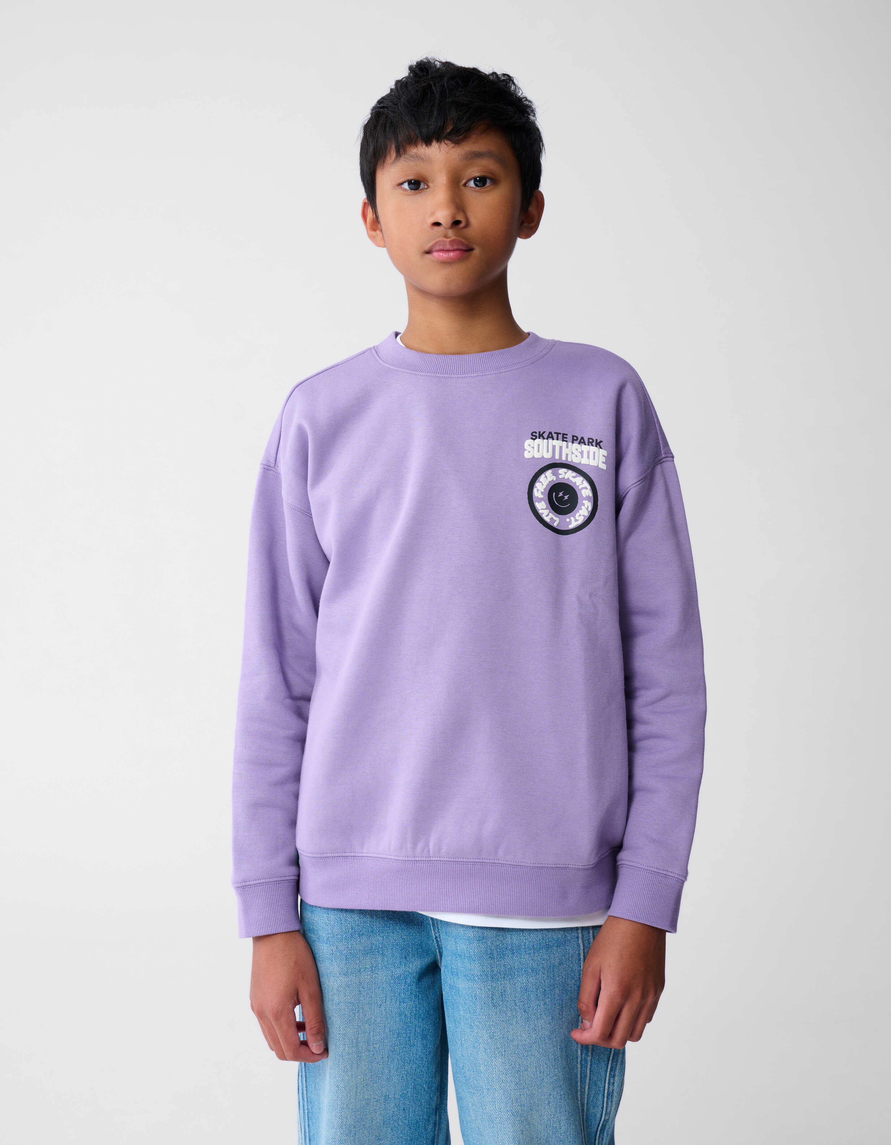 Skatepark-Kunstwerk-Pullover Lila SHOEBY BOYS