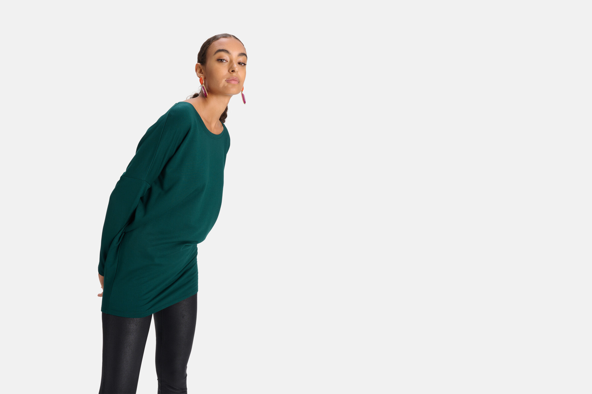 Basic Oberteil in Übergröße Dunkelgrün SHOEBY WOMEN