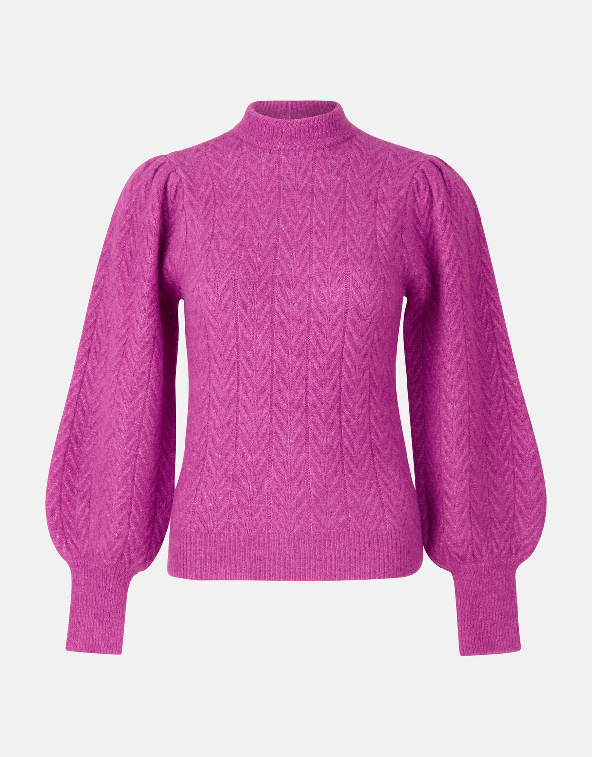 Pullover mit Puffärmeln Lila SHOEBY WOMEN