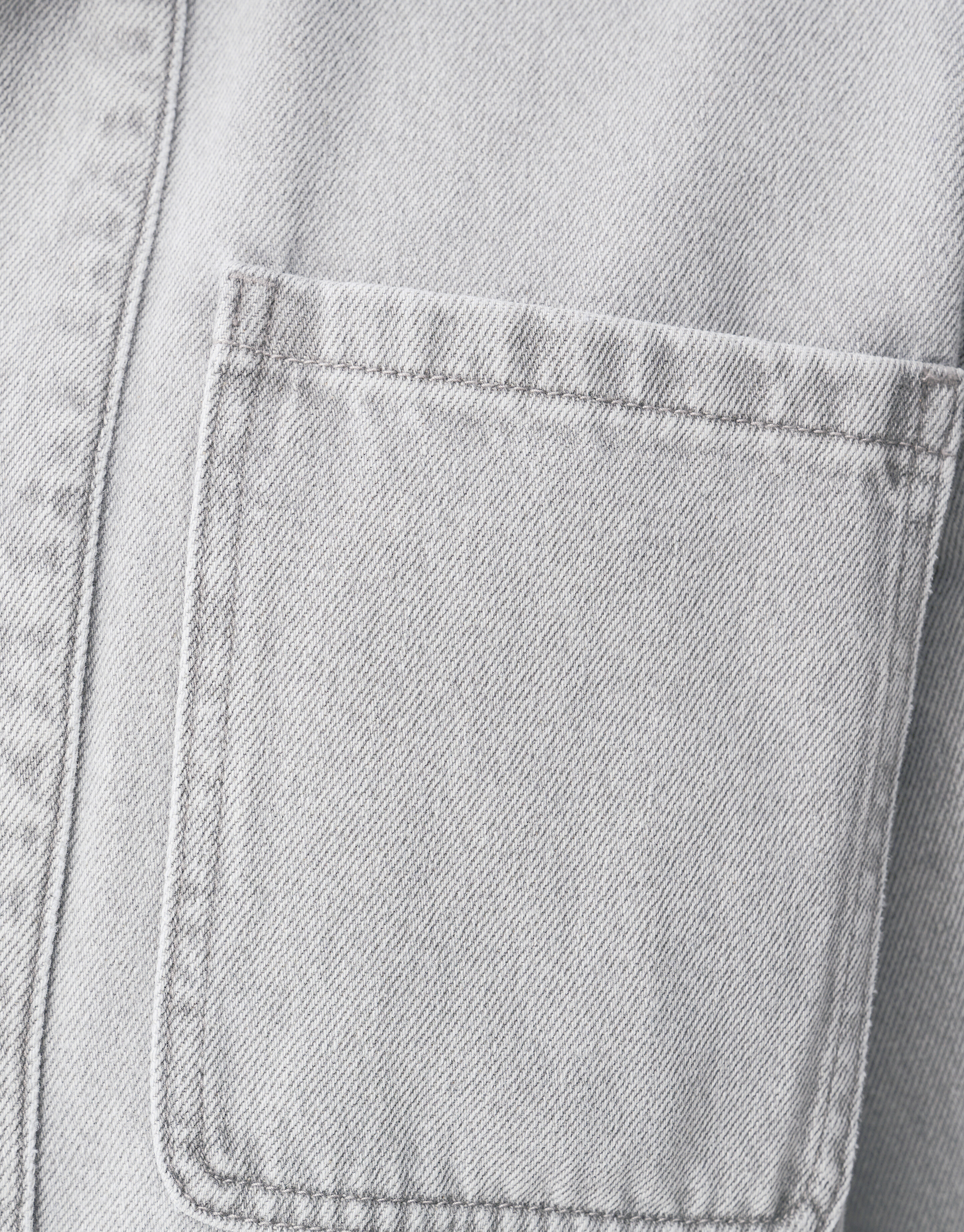 Patched Denim Überhemd Grau SHOEBY MEN