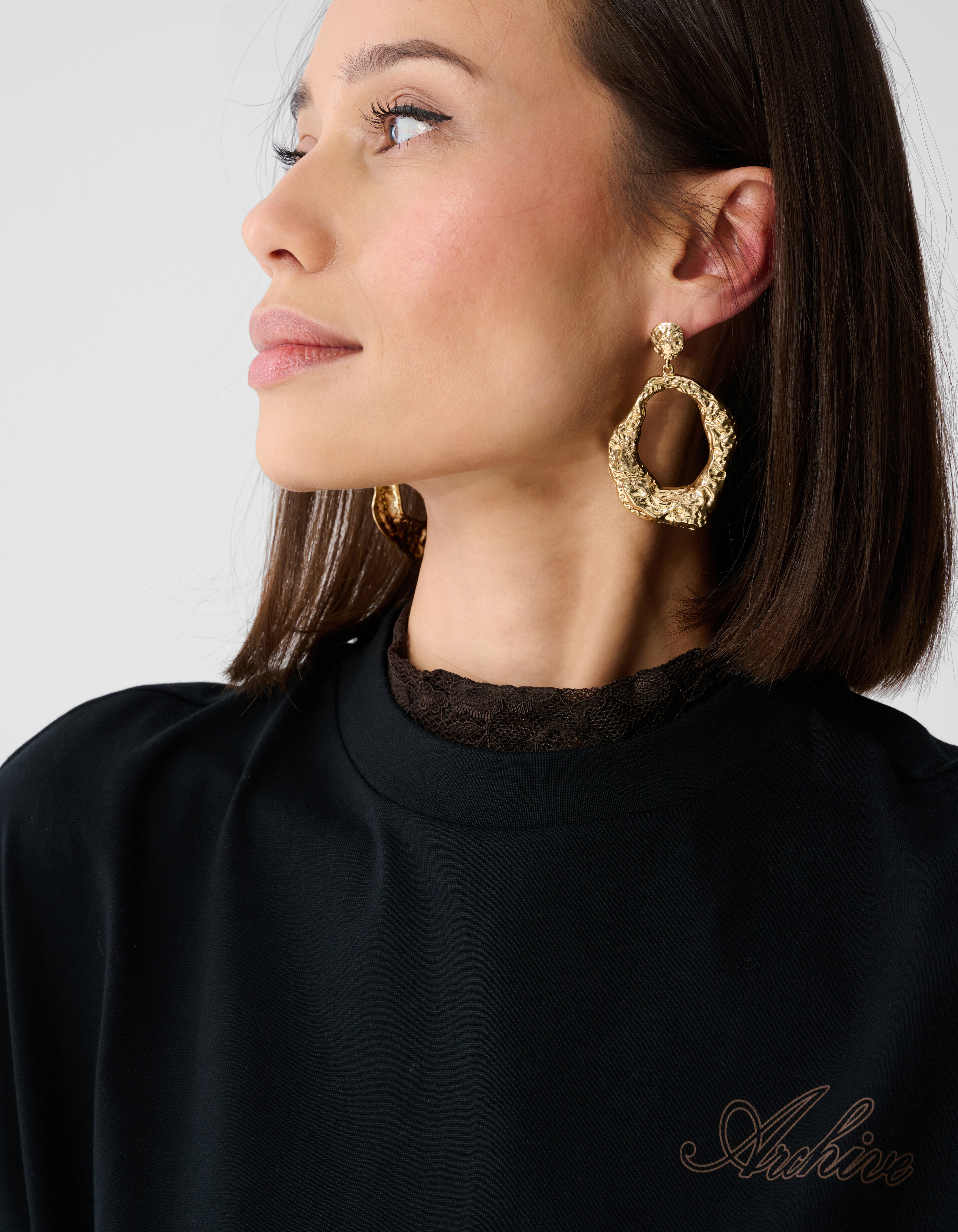 T-Shirt mit Herz-Motiv auf der Rückseite, Schwarz SHOEBY WOMEN