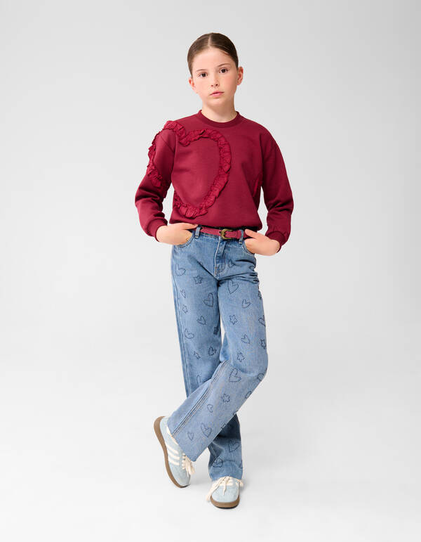 Strass Straight Fit Jeans Dunkelblau SHOEBY GIRLS