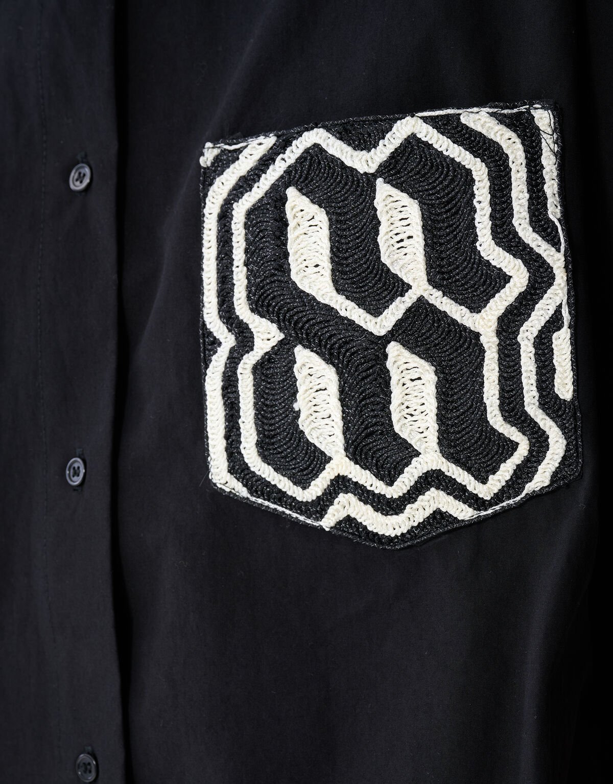 &Uuml;bergro&szlig;e Stickbluse Schwarz von Mieke SHOEBY WOMEN