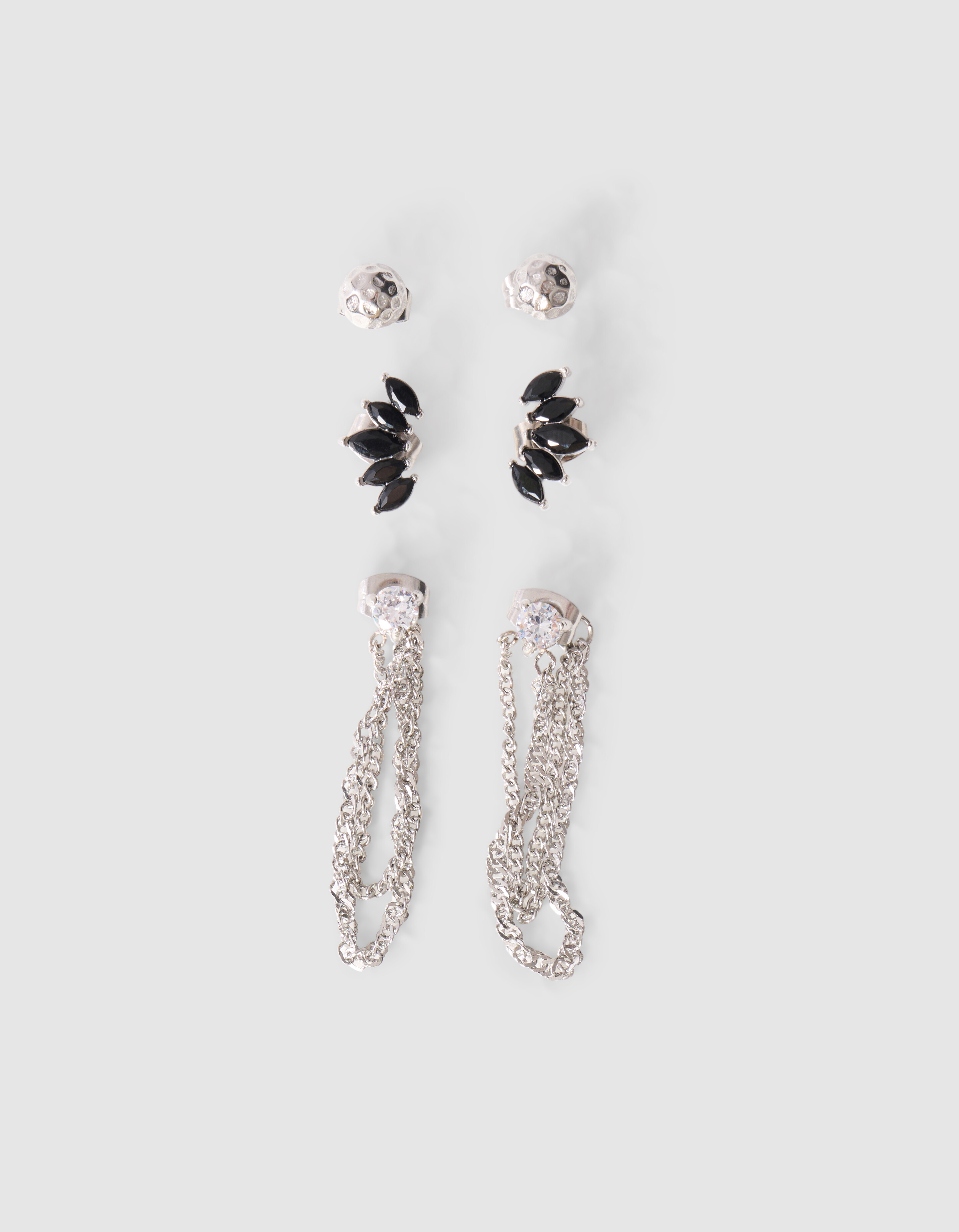 Stud Oorbellen Set Zilver SHOEBY ACCESSOIRES