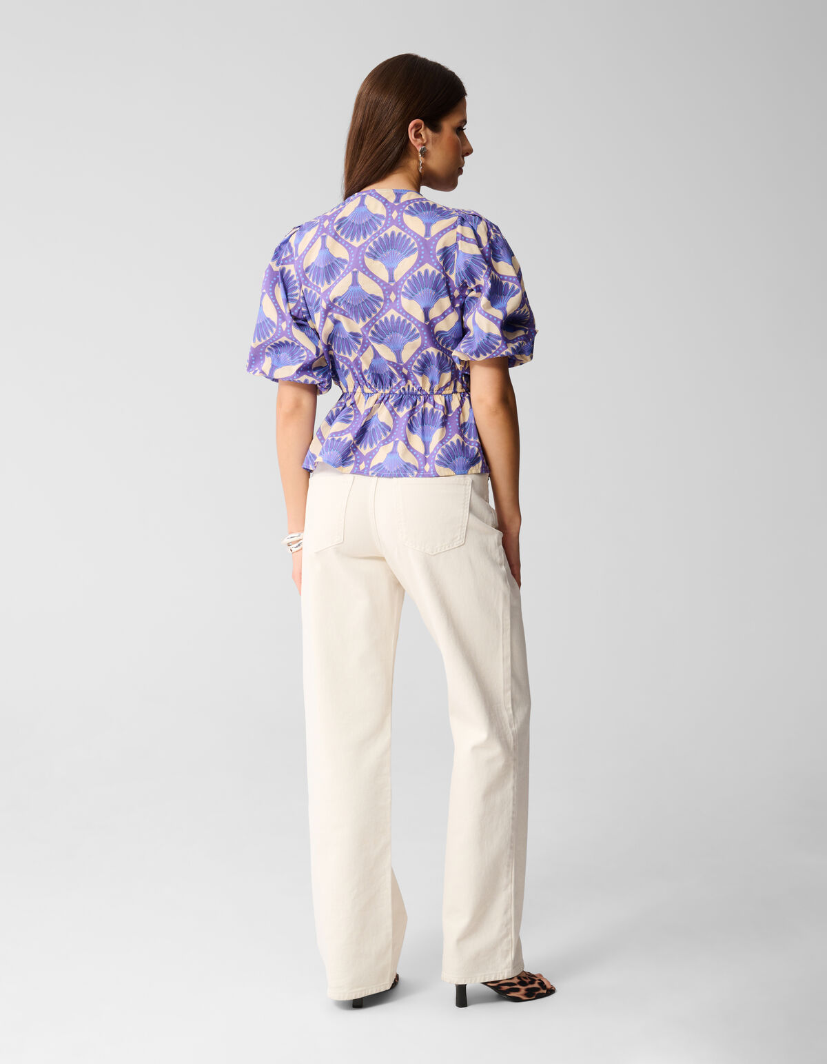 Bedrucktes Schleifentop Lila SHOEBY WOMEN