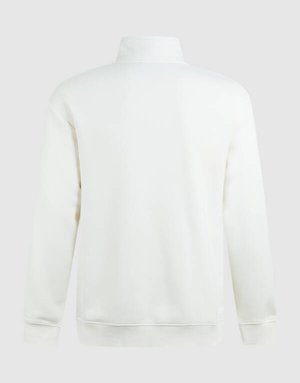 Pullover mit halbem Reißverschluss in Off White SHOEBY MEN