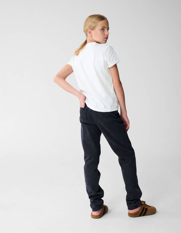 Paris Shiny Artwork T-Shirt Off-White SHOEBY GIRLS