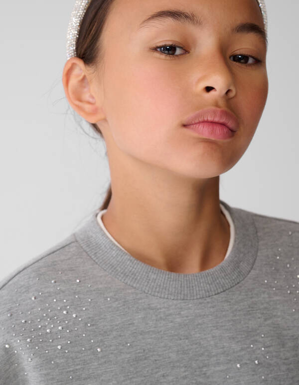 Übergroßer Strickpullover Grau SHOEBY GIRLS