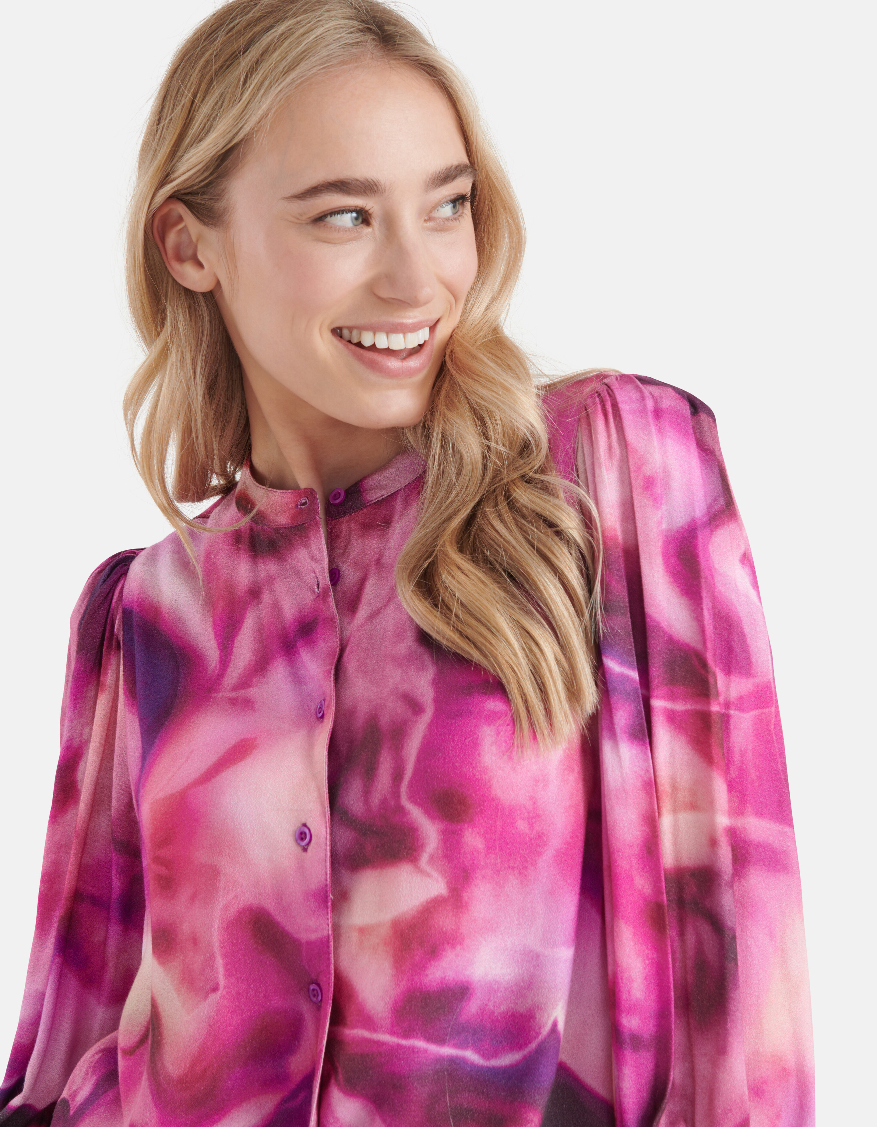 Tie Dye Print Bluse Rosa SHOEBY WOMEN