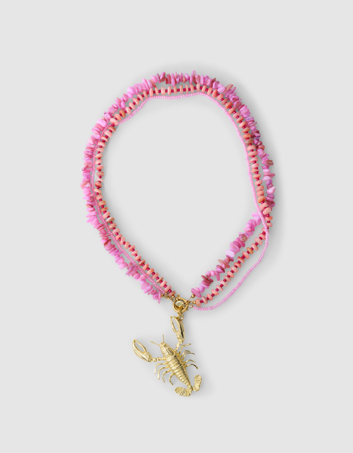 Perlen-Hummerkette Rosa SHOEBY ACCESSOIRES