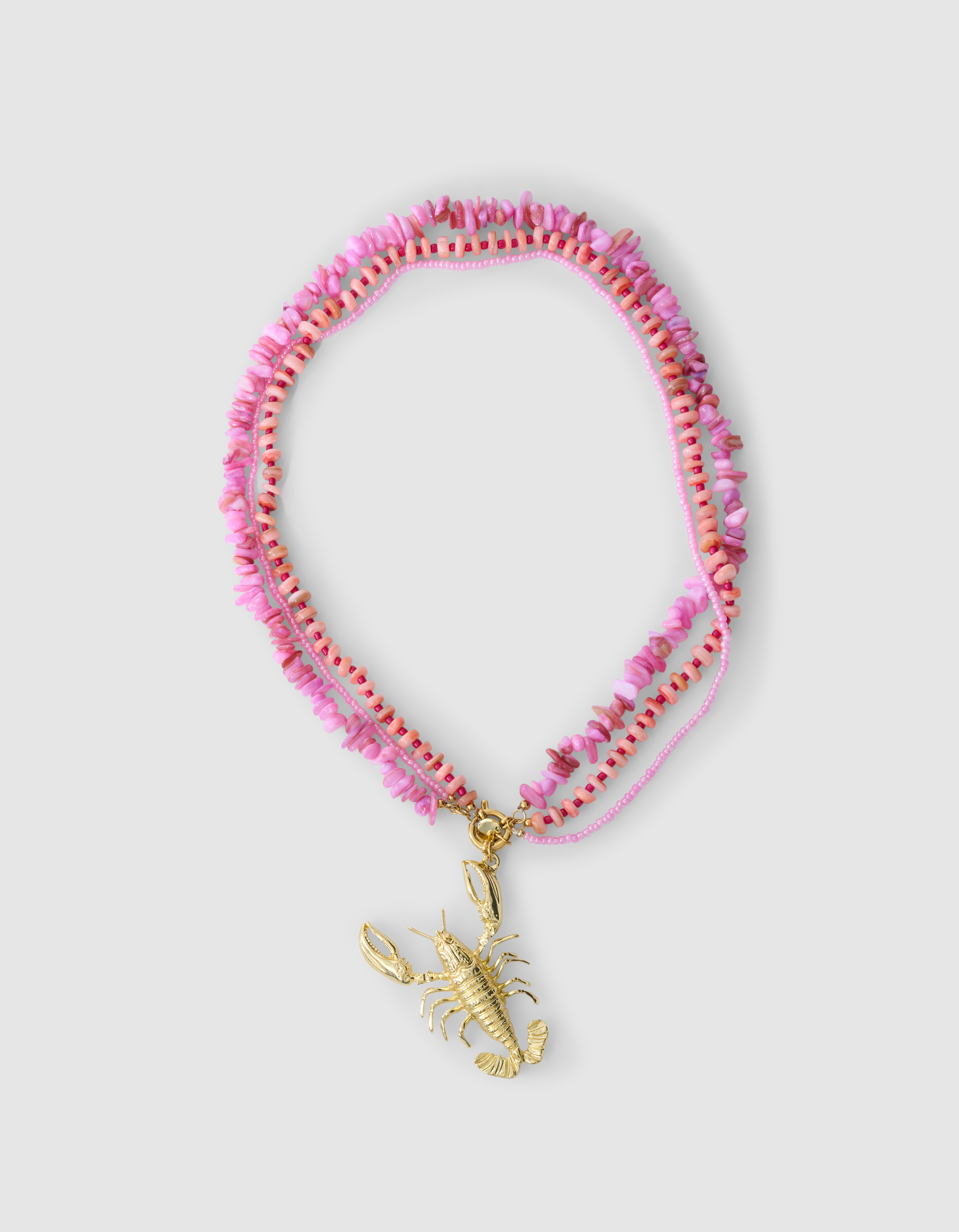 Perlen-Hummerkette Rosa SHOEBY ACCESSOIRES