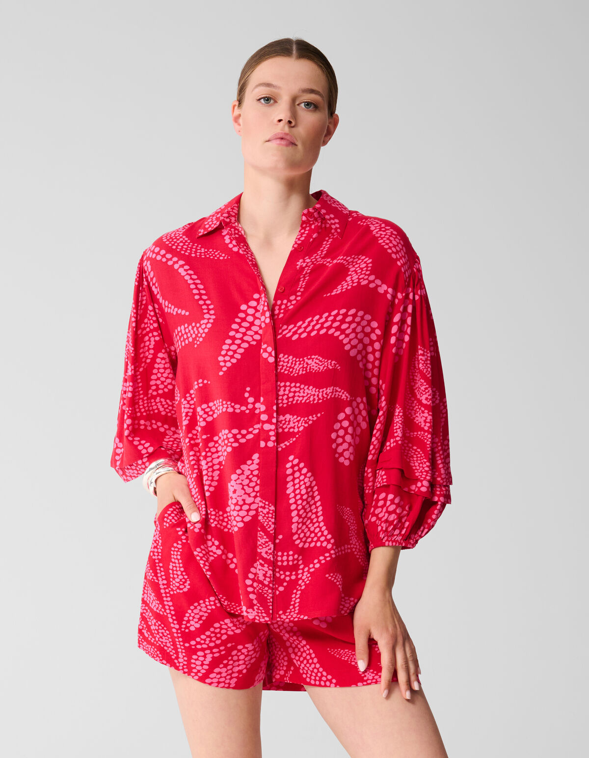 Bedruckte Bluse Rot SHOEBY WOMEN