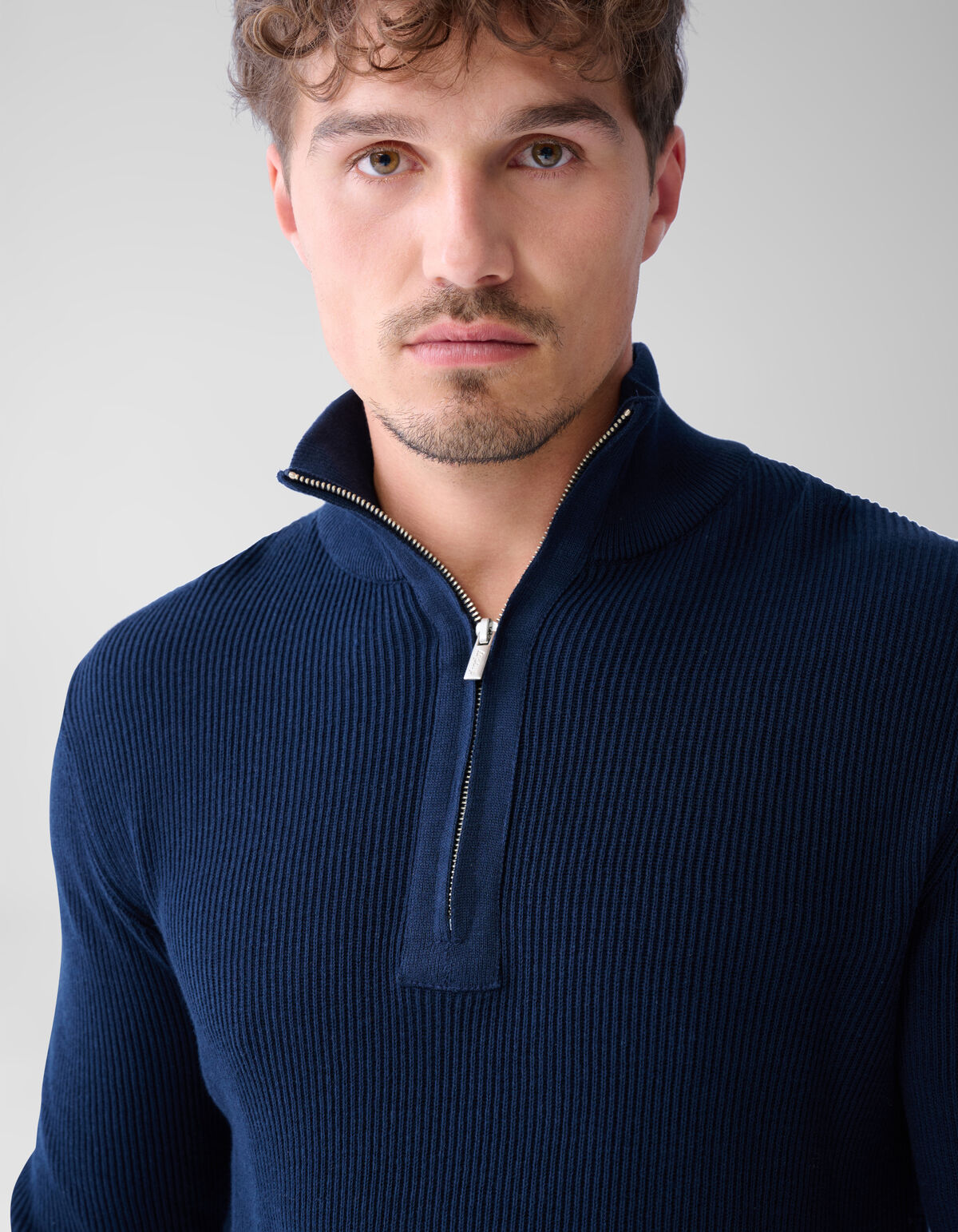 Pullover mit Rei&szlig;verschluss Navy SHOEBY MEN