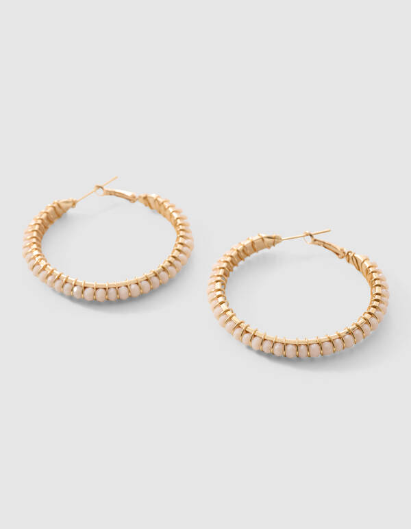 Perlenreifen-Ohrringe Gold SHOEBY ACCESSOIRES