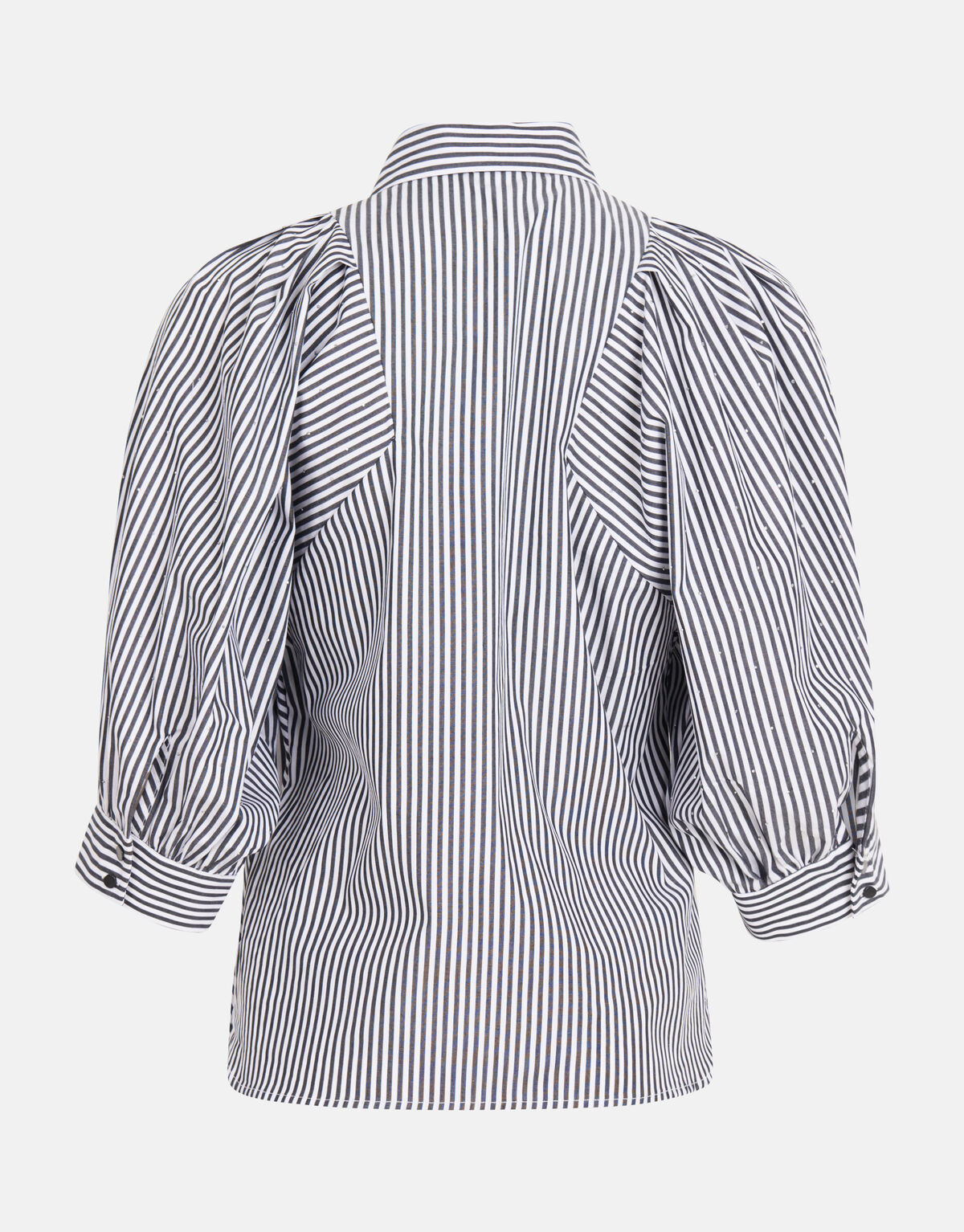 Popeline Strass-Bluse Schwarz/Weiß SHOEBY WOMEN