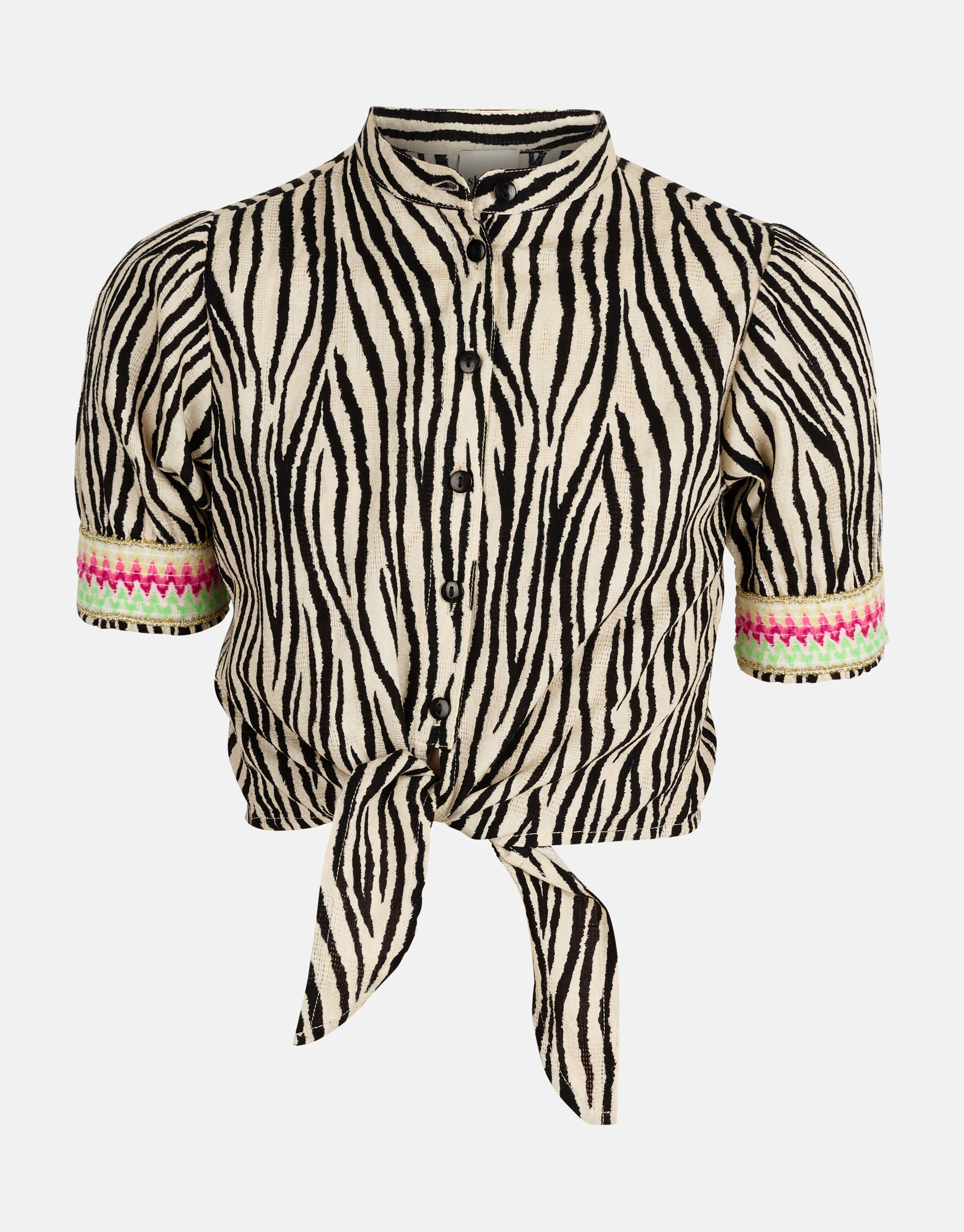 Bluse mit Zebramuster Schwarz/ Off-white SHOEBY GIRLS