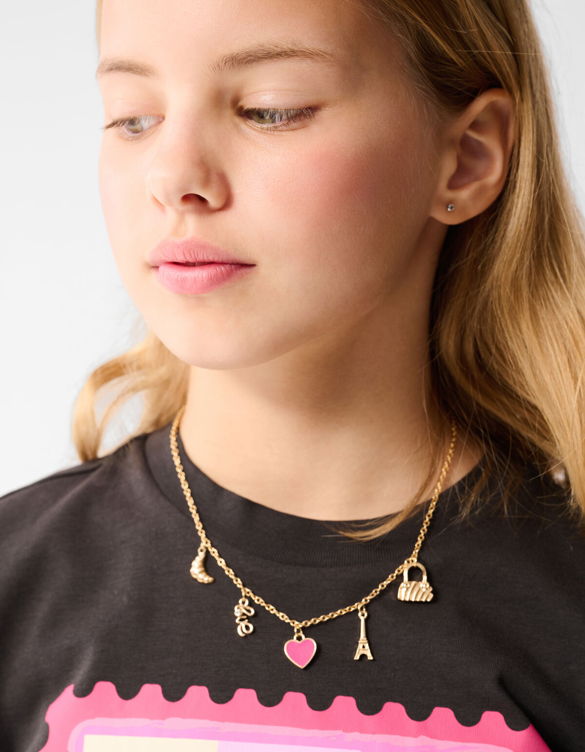 La Mer Artwork T-shirt Dunkelgrau SHOEBY GIRLS