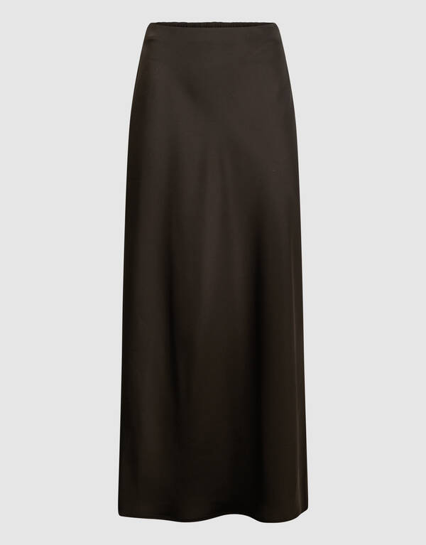 Satten Maxirock Dunkelbraun von Lonneke SHOEBY WOMEN